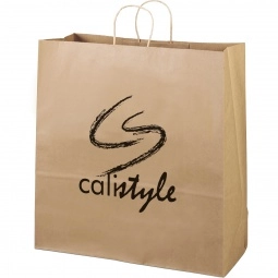 Recycled Brown Kraft Promotional Shopping Bag - 18"w x 18.75"h x 7"d