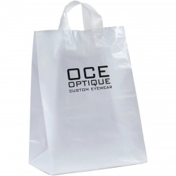 Frosted Soft Loop Promo Shopping Bag - 13"w x 17"h x 6"d