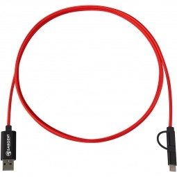 3-In-1 Braided Promotional Charging Cable - 5 ft.