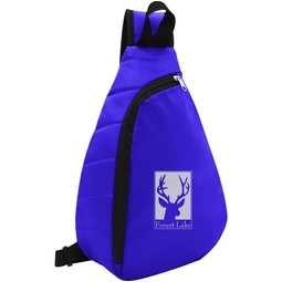 Puffy Polyester Custom Sling Backpack - 9.75"w x 14"h x 3"d