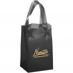Translucent Frosted Soft Loop Promo Shopping Bag - 5"w x 8"h x 3"d