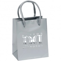 Glossy Laminated Promotional Shopping Bag - 4.5"w x 5.5"h x 3"d