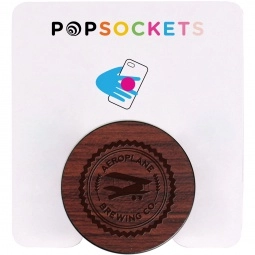 Wood PopSockets Custom Cell Phone Stand & Grip - Rosewood
